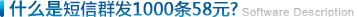 什么是短信群发1000条58元?